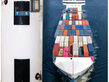 The TWS Tankless TXA water heater can provide flow rates up to 40GPM with a temperature range of 32–194°F Available up to 162 kW in three phase voltage img